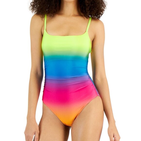 La Blanca Women's Setting Sun Ombre One-Piece Swimsuit Size  6-8-12 - Picture 1 of 3